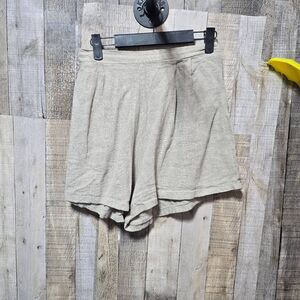 Yoli & Otis Tan Beige Linen Shorts Small/Medium Minimalist Natural Designer